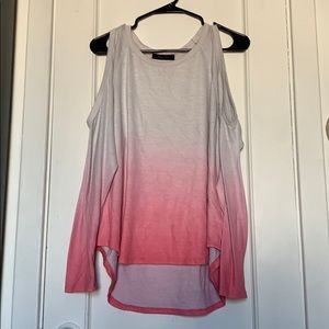 Cutout Shoulder High-Low Sweater